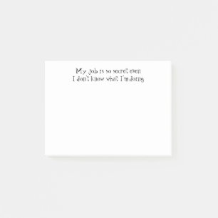 Post-it® Citation sur l'emploi amusant, "Mon travail est si