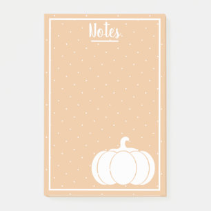 Post-it® Citrouille blanc rustique et orange de récolte