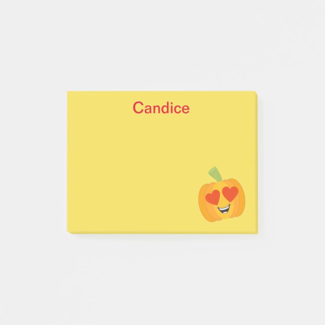 Post-it® Citrouille mignon Emoji (Devant)