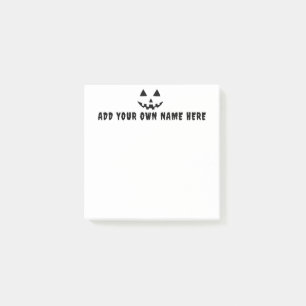 Post-it® Citrouille personnalisé Halloween Votre Nom