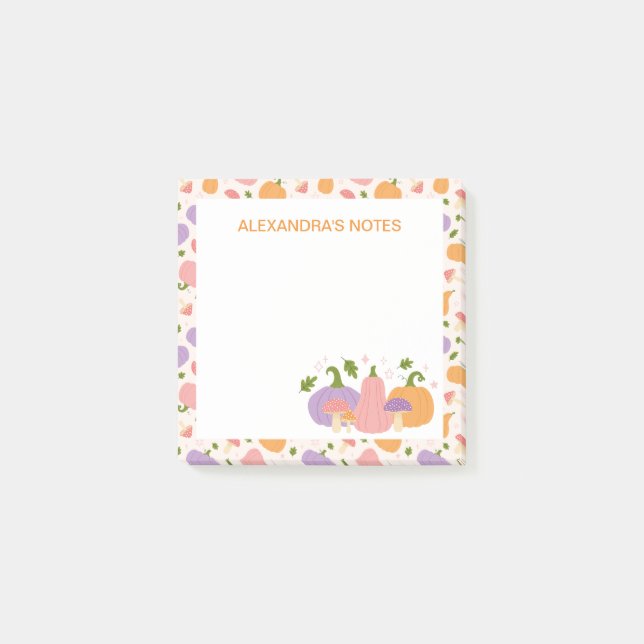 Post-it® Citrouilles et champignons d'Halloween (Devant)