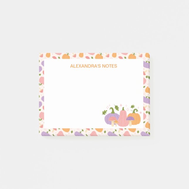Post-it® Citrouilles et champignons d'Halloween (Devant)