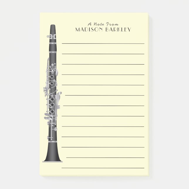 Post-it® Clarinet Music Teacher Band Musicien (Devant)
