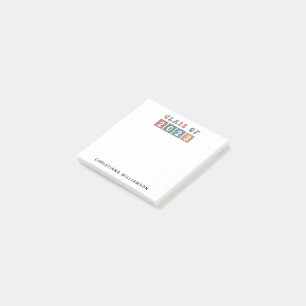 Post-it® Classe Retro Personnalisée de 2023 Graduation Cute