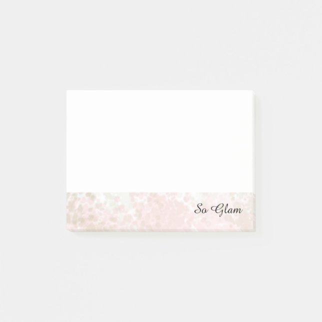 Post-it® Classé rose et or So Glam (Devant)