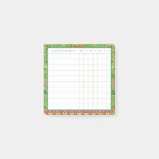 Post-it® Classic Apple Green Chinoiserie Habit Tracker
