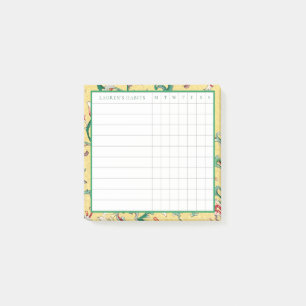 Post-it® Classic Jaune et Vert Chinoiserie Tracker Habit