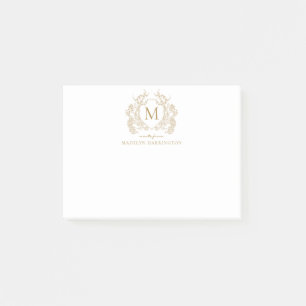 Post-it® Classic Vintage or Floral Vintage Crest Monogramme