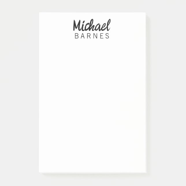 Post-it® Classical White Minimalist Plain Elegant (Devant)