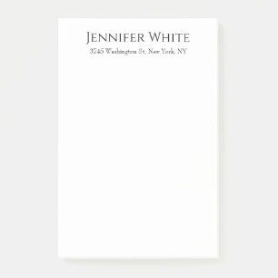 Post-it® Classique Élégant Simple Noir & Blanc Minimaliste