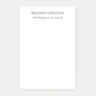 Post-it® Classique Élégant Simple Noir & Blanc Minimaliste