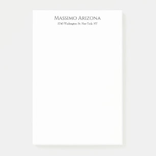 Post-it® Classique Élégant Simple Noir & Blanc Minimaliste