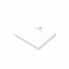 Classique Moderne Simple Marine Bleu Monogramme In