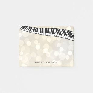 Post-it® Clavier de piano moderne sur l'or Bokeh,