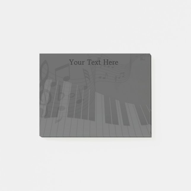 Post-it® Clavier de piano personnalisé Notes musicales Publ (Devant)