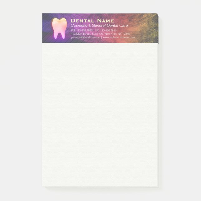 Post-it® Clinique dentaire professionnelle Rose Gold Tooth (Devant)