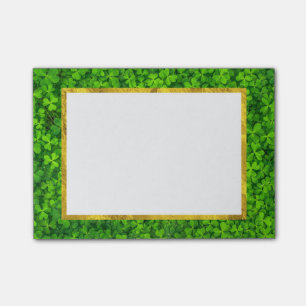 Post-it® Cloches vertes avec cadre à huile d'or FAUX