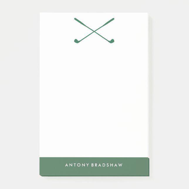 Post-it® Clubs de golf verts personnalisés (Devant)