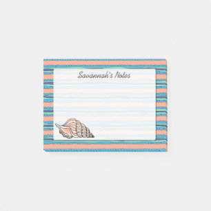 Post-it® Coastal rose Coquille Nom personnalisé