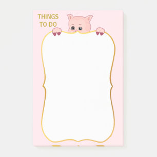 Post-it® Cochon et choses à faire très chanceux
