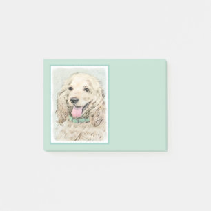 Post-it® Cocker Spaniel Buff Peinture - Art Chien original