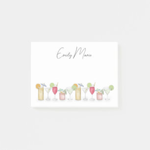 Post-it® Cocktail mignon Boissons Colorful Simple Calligrap