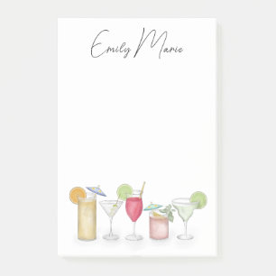 Post-it® Cocktail mignon Boissons Colorful Simple Calligrap