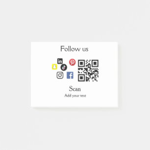 Post-it® Code-barres du site Web d'entreprise simple