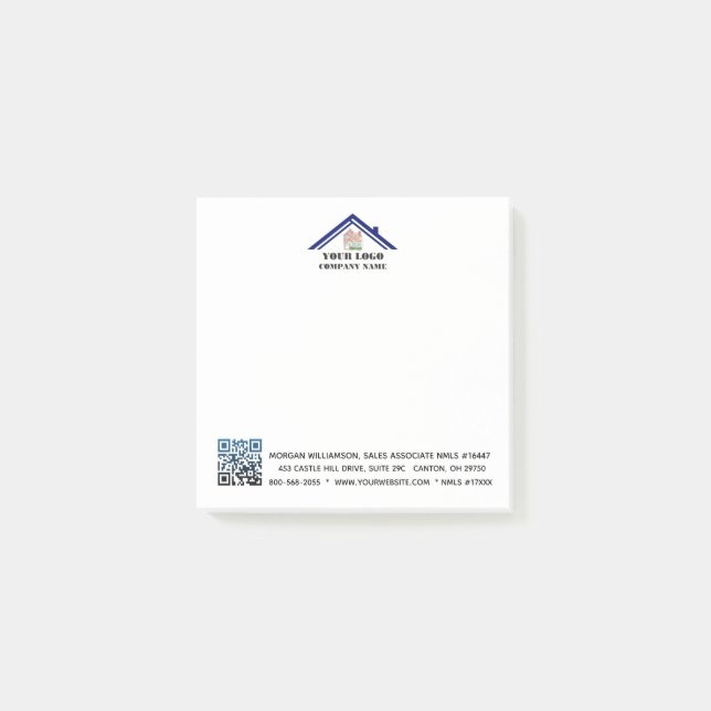 Post-it® Code QR du logo personnalisé (Devant)