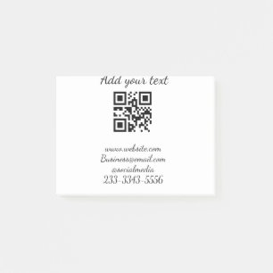 Post-it® code QR personnalisé simple ajouter votre nom text