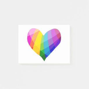 Post-it® Coeur arc-en-ciel