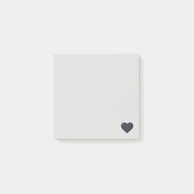 Post-it® Coeur BlackEmoji (Devant)
