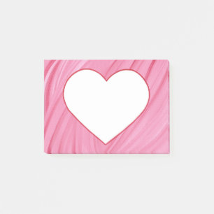 Post-it® Coeur blanc sur les mélanges rouge rose Publier se