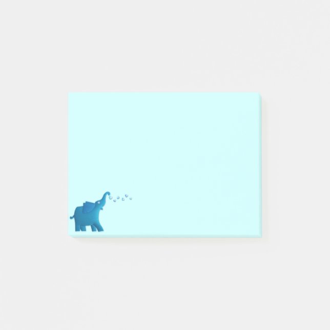 Post-it® coeur bleu d'éléphant (Devant)