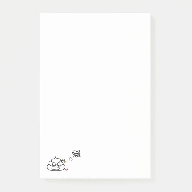 Post-it® Coeur brisé Poop - Brootsch le PooPoo (Devant)