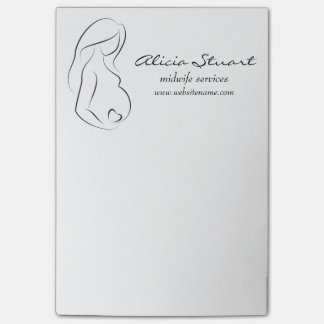 Post-it® Coeur de ventre de femme enceinte de profil