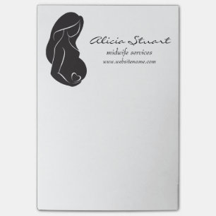 Post-it® Coeur de ventre de femme enceinte de silhouette