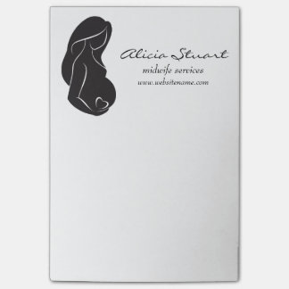 Post-it® Coeur de ventre de femme enceinte de silhouette