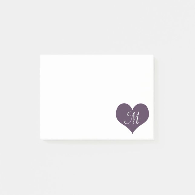 Post-it® Coeur pourpre (Devant)