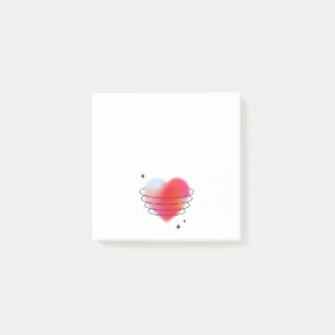 Post-it® Coeur rouge amour romantique espace planète coeur