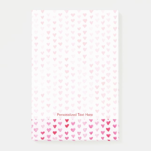 Post-it® Coeurs aquarelle (Devant)