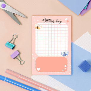 Post-it® Cœurs Cute Étoiles Papillons Ajouter Nom