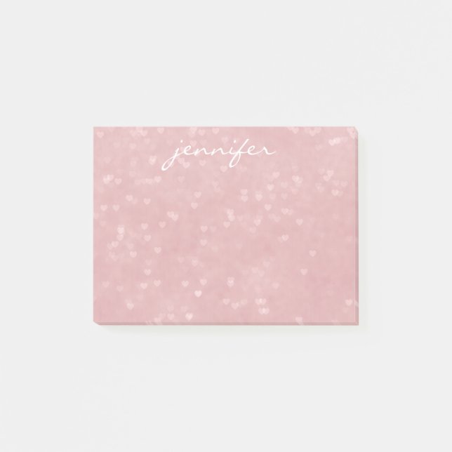 Post-it® Coeurs épars Personnalisés (Devant)