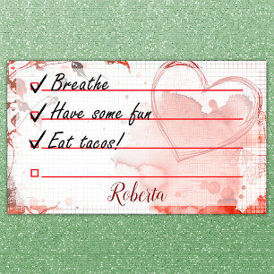 Post-it® Coeurs grunge modernes & splash à faire la liste 1