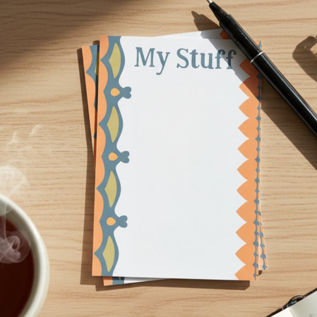 Post-it® Cœurs orange vif et vagues (Bold, cute and brightly colored with hearts adding a little pop to your everyday post it notes.)