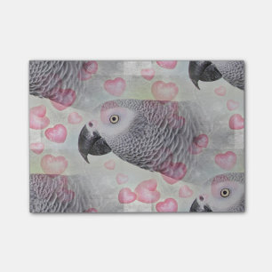 Post-it® Coeurs Puffy Gris Africains