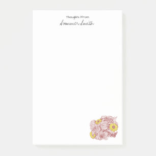 Post-it® Coin droit Terra Cotta Bouquet délimité personna