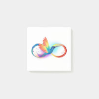 Colibri arc-en-ciel avec symbole Infinity