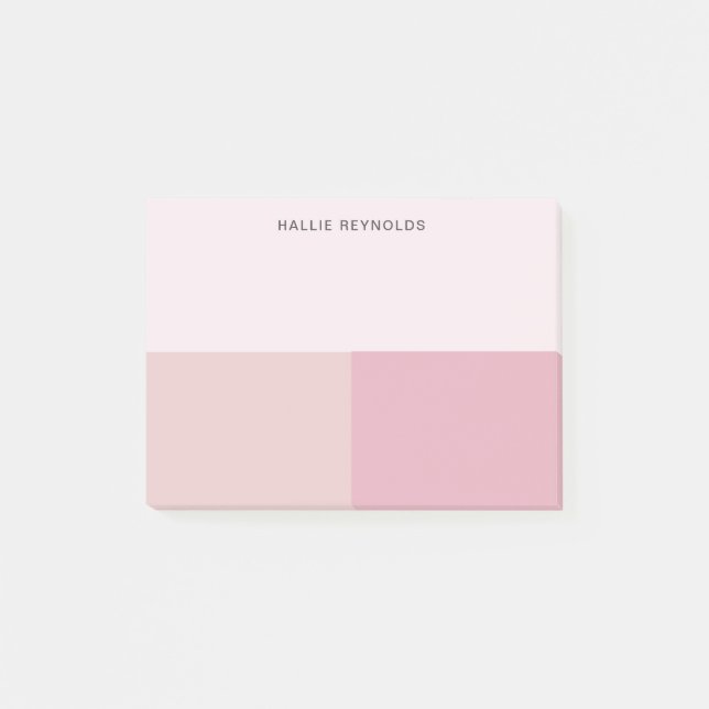 Post-it® Colorbloc Monogramme Blush Pastel rose pâle (Devant)