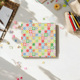 Post-it® Coloré Gras esthétique À damiers Fleur Motif